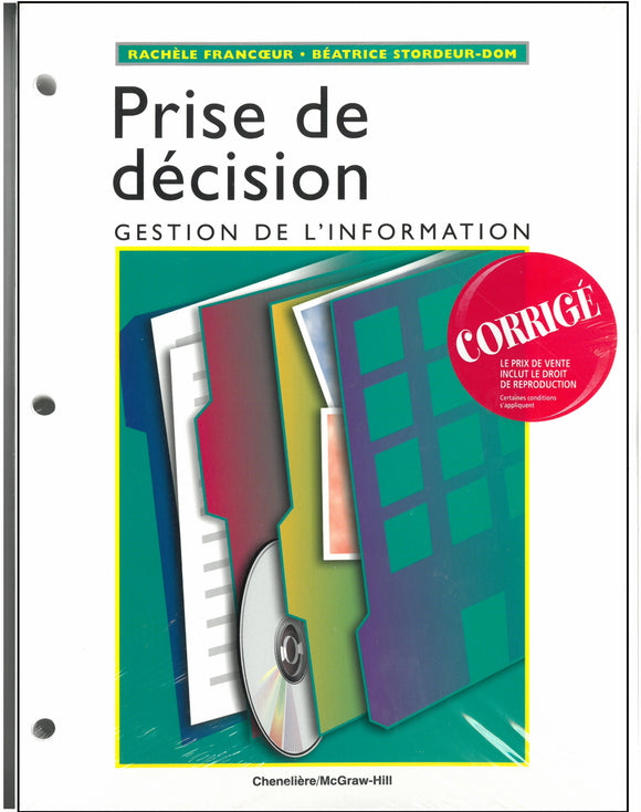 Prise de décision : gestion de l'information : Corrigé